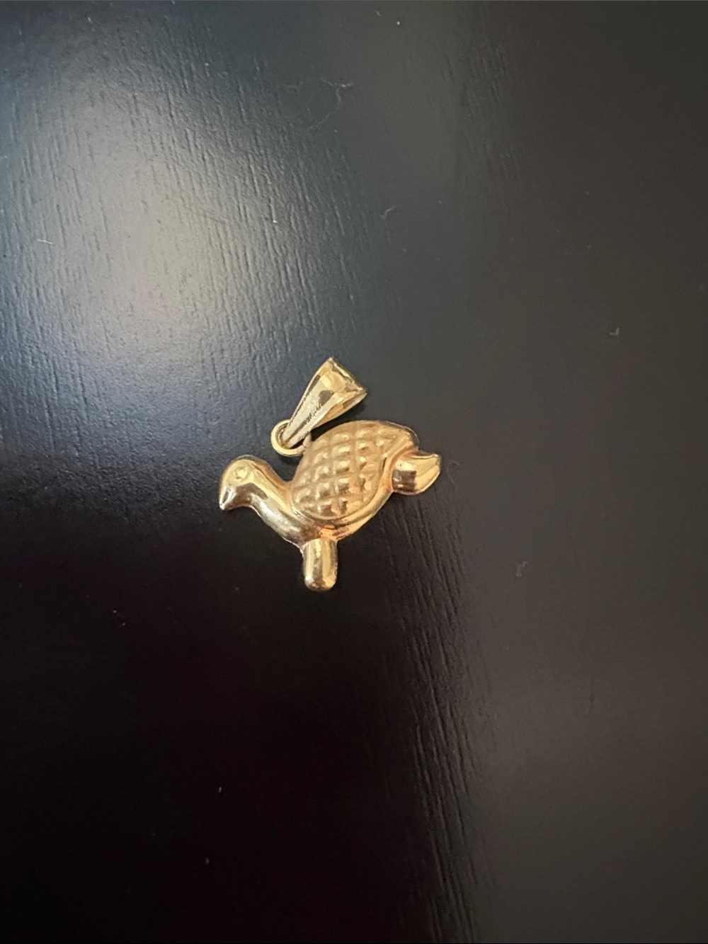 Gold Turtle Charm Pendant